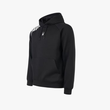 스파이더 공용 롱 라드패드 후드 티셔츠 SPIFCNHD301UBLK