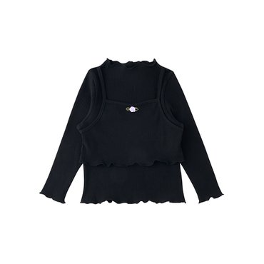 룰라비 [센텀점_아꽁떼]블랙뷔스티에레이어드티셔츠(75A12-330-04)