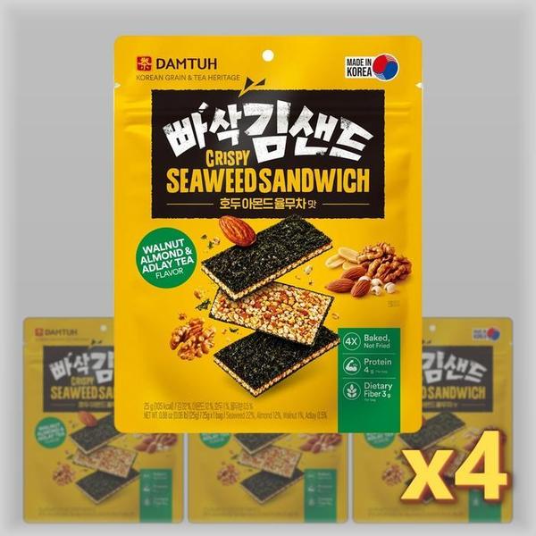 확대된 대표 빠삭김샌드 호두 아몬드 율무차맛 25g 4개입(1)
