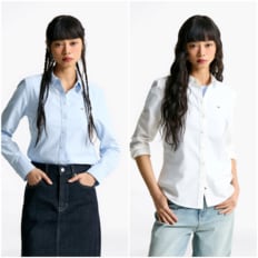 여성 슬림 옥스포드 쿨맥스 셔츠 T32F0WSH01TWT2 TOMMY JEANS