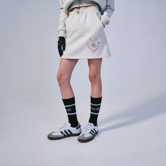 Mardi Mercredi Actif [마르디메크르디악티프]SWEAT MINI SKIRT CHAMPION CUP ACTIF_OATMEAL BEIGE/ AFK33SSK001OTBE