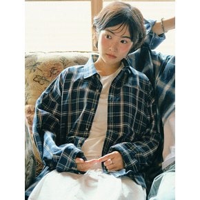 Layla Its meant to be in love navy&ivory check shirt S8