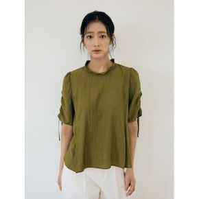 소매 스트링 블라우스_P428058716