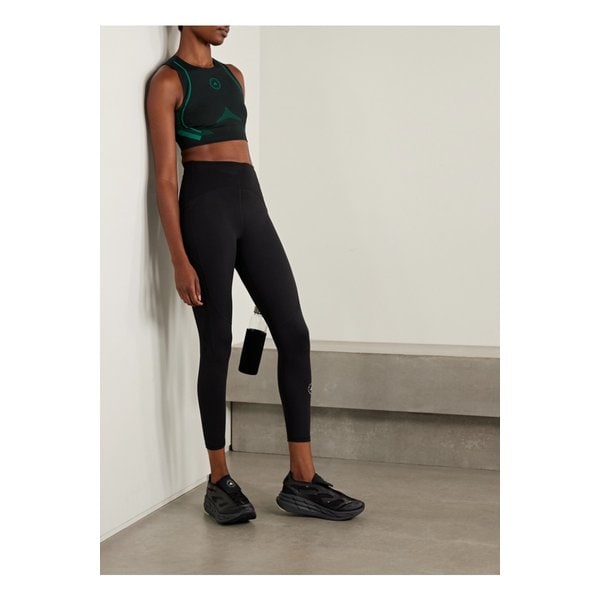 바이스텔라매카트니 프린트 스트레치  스포츠 브라 포레스트 그린 46376663162951393