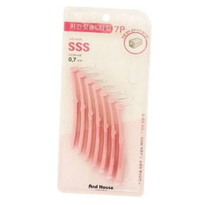 덴탈 치간칫솔 L형 7P SSS 1set 통과경 0.7mm 양치 (WCAD0ED)