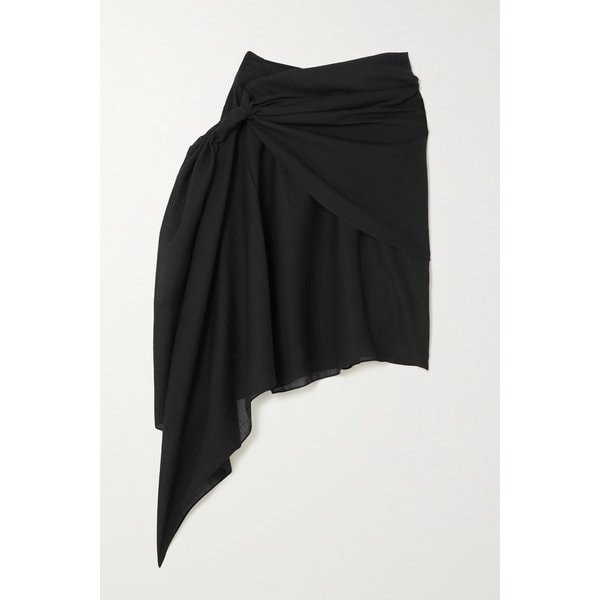 수프리야 렐레 비대칭 드레이프 울 혼방 미니 스커트 블랙 1647597303811118