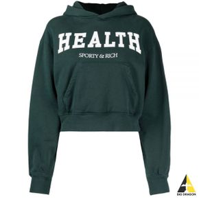 SPORTYRICH HEALTH IVY CROPPED HOODIE - FOREST (HO663) (헬스 아이비 크롭 후디)