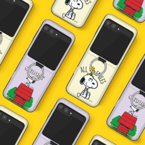  갤럭시 Z플립 5 4 3 휴대폰 케이스 정품 TRY 스누피 라이프 고리형 카드도어 범퍼케이스