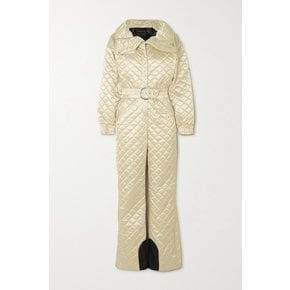 The Courmayeur Belted Quilted Ski Suit 화이트