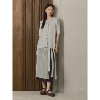 피네플리츠 레이어드 랩 스커트