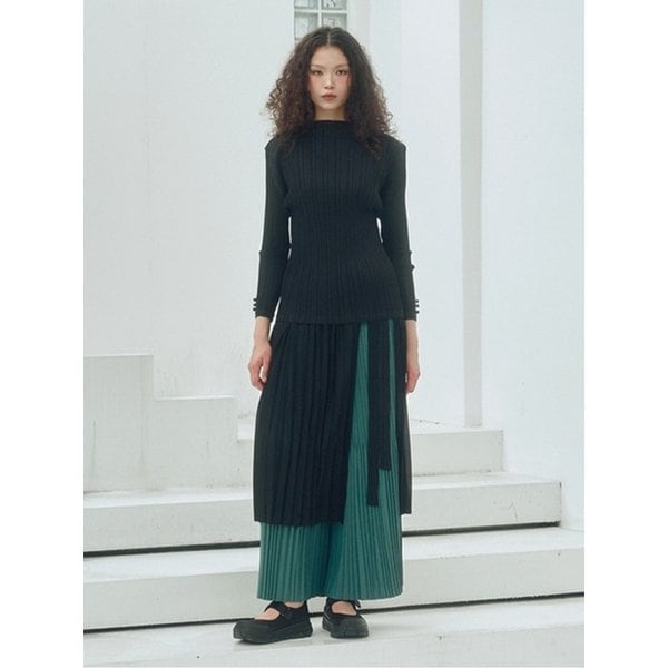 레이어드 랩 스커트