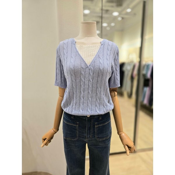 [부산점] 레이어드 반팔 니트 (PR2KH00903)
