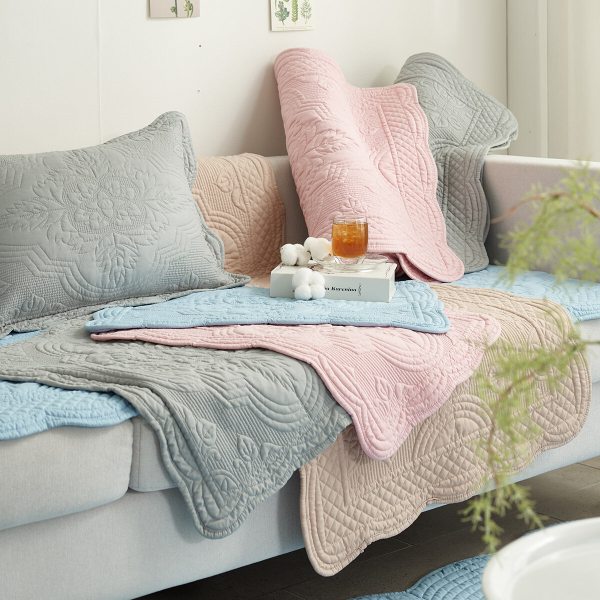 루나앤슬립 목화솜 자수퀼팅 워싱 소파패드 3종 (3인소파)