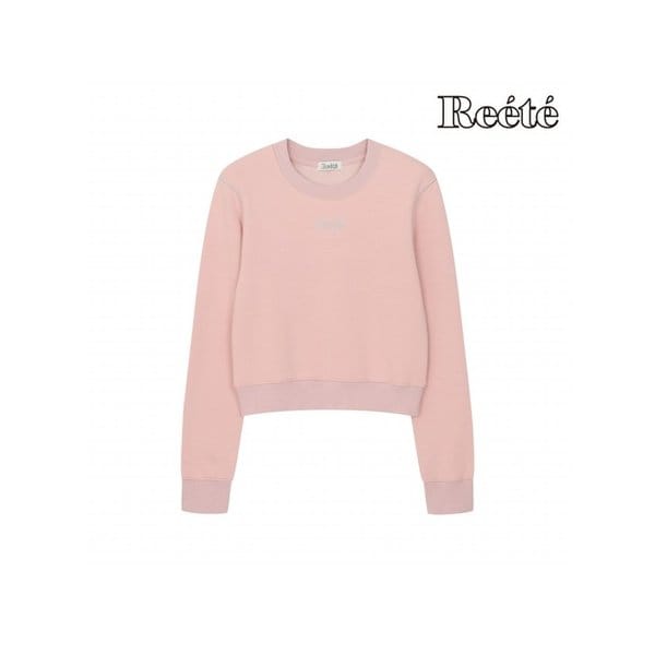 라운드넥 크롭 자수 맨투맨-U1F42JPO920