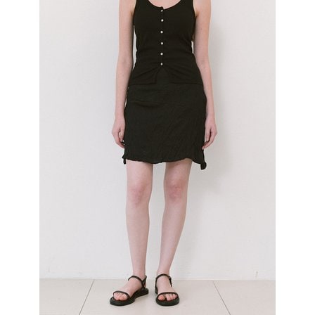 라미네즈 Wrinkle Line Mini Skirt - Black