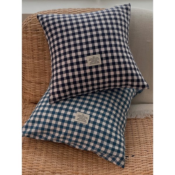 찰랑이는 소프트 코튼 체크 베개 쿠션 커버 (6size / 3color)