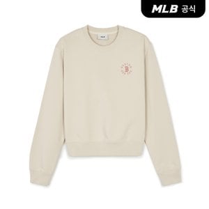 MLB [코리아공식] 여성 베이직 원형로고 크롭 맨투맨 BOS (D.Cream)