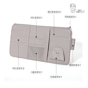 고급 가죽 썬바이저 정리포켓 차량용품 카드정리