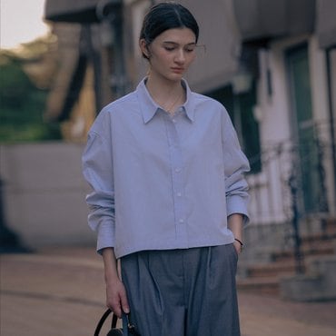 틸아이다이 Short cotton shirt TIFA01SH08_Sky blue
