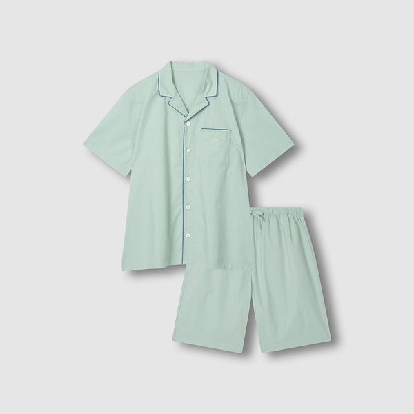 남 60수 코튼 라인 5부 파자마 세트 J216201108045