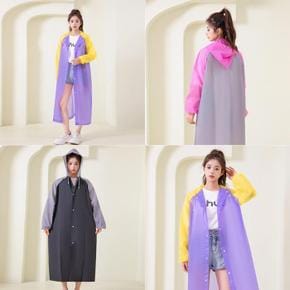 [큰손할인] 배색우비 다회용 여성 빅사이즈 패션 등산 우의 대형 골프 레인 (S48788617)