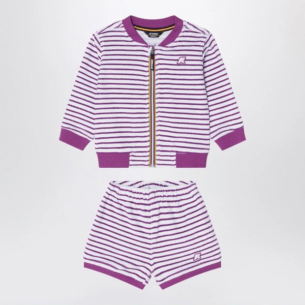 확대된 대표 [해외배송] SPONGE OUTFIT WHITEPURPLE 스트라이프 (KIDS ) K4124WWCO-B0K B0051854957