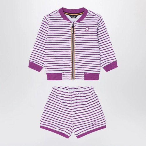 [해외배송] SPONGE OUTFIT WHITEPURPLE 스트라이프 (KIDS ) K4124WWCO-B0K B0051854957