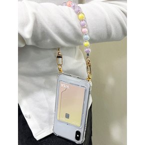 파스텔 캔디 숏스트랩 카드케이스 (JUST4YOU Pastel Candy Short Strap Card Case)