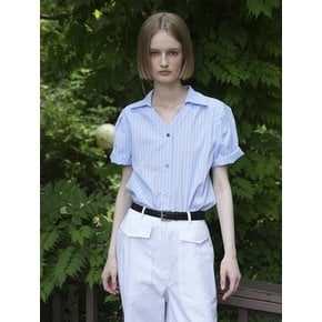 VERA STRIPE SHIRTS BLOUSE (SKY BLUE)