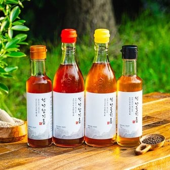 전라도청년 [저온압착] 통참깨 100% 천년들기름 350ml + 천년들기름 350ml