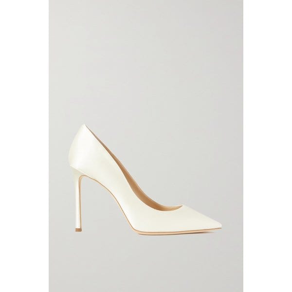 로미 새틴 펌프스 100mm 화이트 1647597286902624