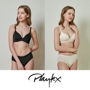 플레이텍스 [Playtex] 와이어리스 시크릿 라이트베이지+블랙 4종세트  PXW3M1317_T