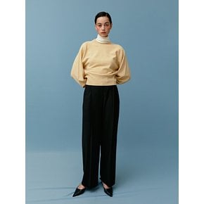 TWF ONE TUCK SEMI WIDE PANTS_2COLORS