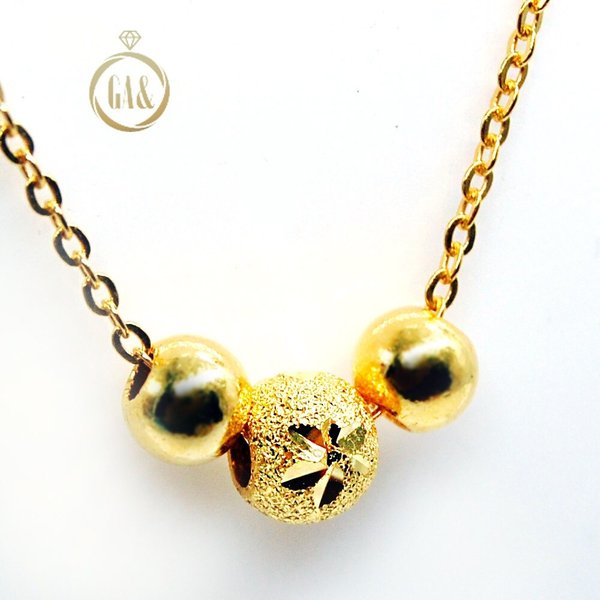 [가앤] 24k순금 쓰리볼 목걸이 3.75g