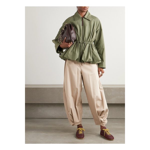 코쿤 와이드 코튼 실크 혼방 트윌 팬츠 베이지 46376663162915149