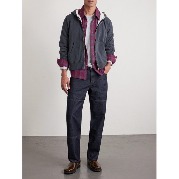 포 코너스 체크 울 리넨 블렌드 셔츠 46376663162872034