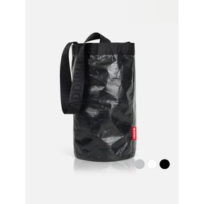 Cylinder Tarpaulin Bag Shine black