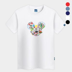진마니아 캐릭터 라운드 반팔티 남녀공용 빅사이즈 S~4XL 박스티 면티 커플티 단체티 티셔츠