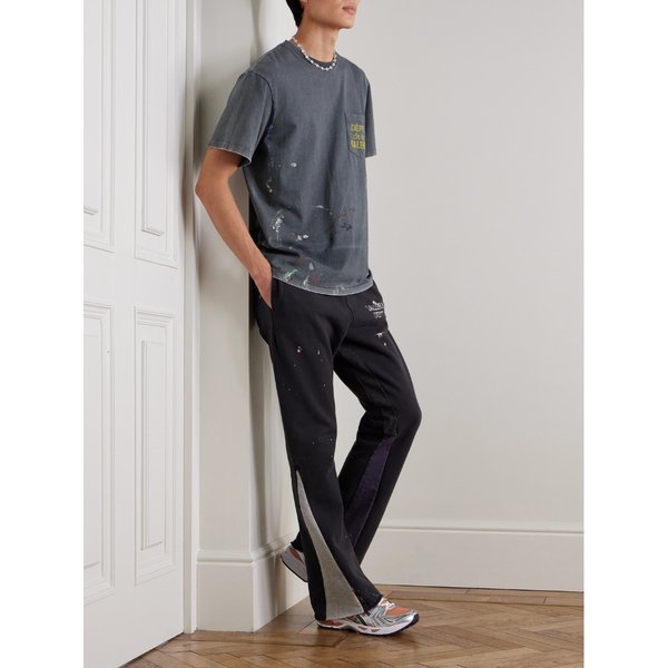 로고 프린트 페인트 스플래터 코튼 저지 티셔츠 46376663162936132