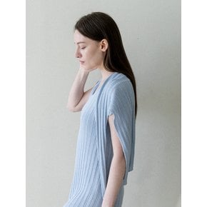 Layered Knit Dress (sky blue)