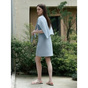 Layered Knit Dress (sky blue)