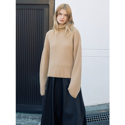 [KNIT] Cashmere-blend Turtleneck Pullover _ 4color