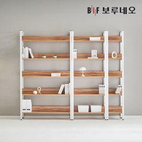 [착불]뮤지 5단 철제 책장 거실 서재 인테리어 만화 책꽃이 모듈 수납 2400 G세트