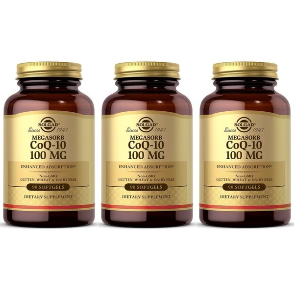 메가솔브 코엔자임Q10 CoQ10 100mg 90소프트젤 X 3통