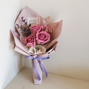 엘린 로즈 3송이 비누꽃 꽃다발