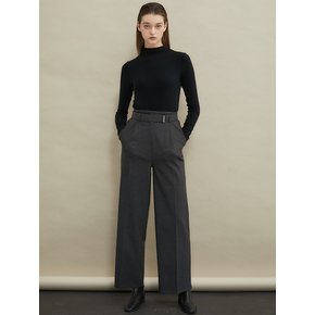 Martin highwaist wide slacks [Charcoal]