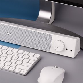 BZ-L1 사운드바(화이트) USB전원 외부입력(AUX)  헤드폰연결 마이크입력 게이밍스피커 RGB LED