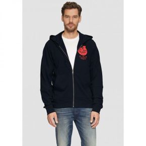 5408572 S.Oliver LEICHTE MIT KAPUZE UND ARTWORK - Zip-up sweatshirt navy