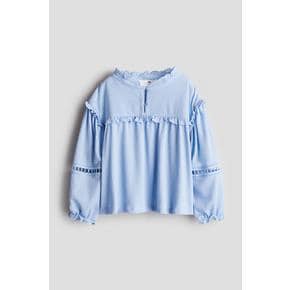 크링클 블라우스 라이트 블루 1285747001