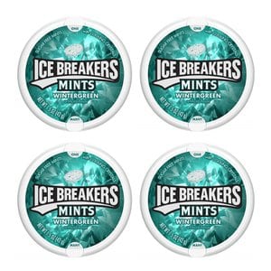 유아이홈 아이스 브레이커 민트 윈트그린 무설탕 Ice Breakers Mints Wintergreen 1.5oz 4개